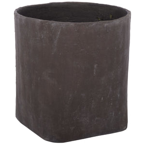 Cana Large Square Planter Pot — 20" Weather-Resistant Cement-Bamboo Composite For Stylish Greenspaces