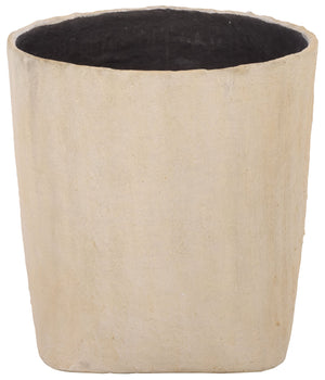 Cana Large Square Planter Pot — 20" Weather-Resistant Cement-Bamboo Composite For Stylish Greenspaces
