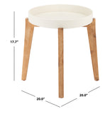 Safavieh Menria Side Table Natural/Beige PAT1500B