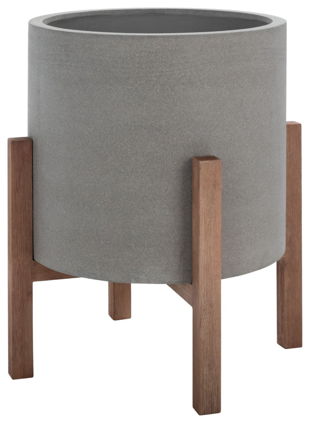 Safavieh LOFLEN PLANTER - Modern Concrete Design for Indoor & Outdoor Spaces, Durable & Elegant Style Light Grey PAT1515B