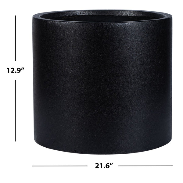 Safavieh ALIA Planter - Stylish Sandy Beige Accent for Indoor & Outdoor Decor, Durable Ficonstone Design Black PAT1516A