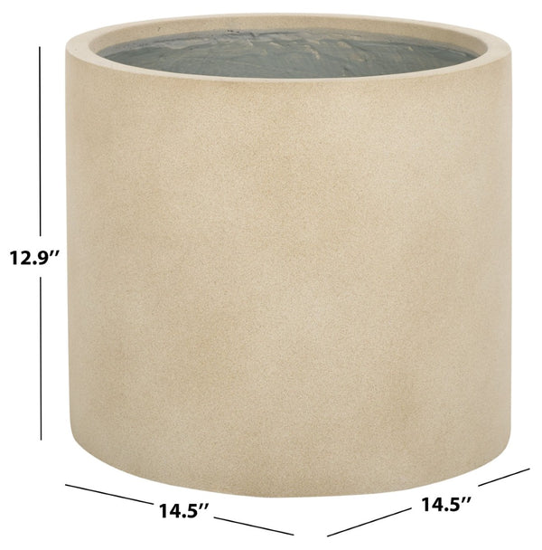 Safavieh ALIA Planter - Stylish Sandy Beige Accent for Indoor & Outdoor Decor, Durable Ficonstone Design Beige PAT1516B