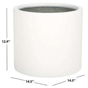 Safavieh ALIA Planter - Stylish Sandy Beige Accent for Indoor & Outdoor Decor, Durable Ficonstone Design White PAT1516C