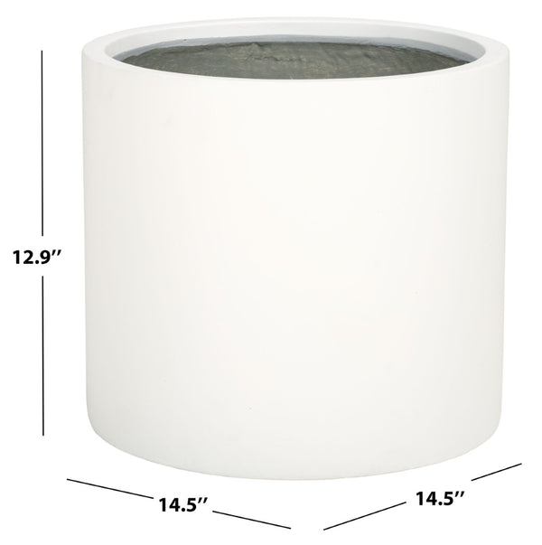 Safavieh ALIA Planter - Stylish Sandy Beige Accent for Indoor & Outdoor Decor, Durable Ficonstone Design White PAT1516C