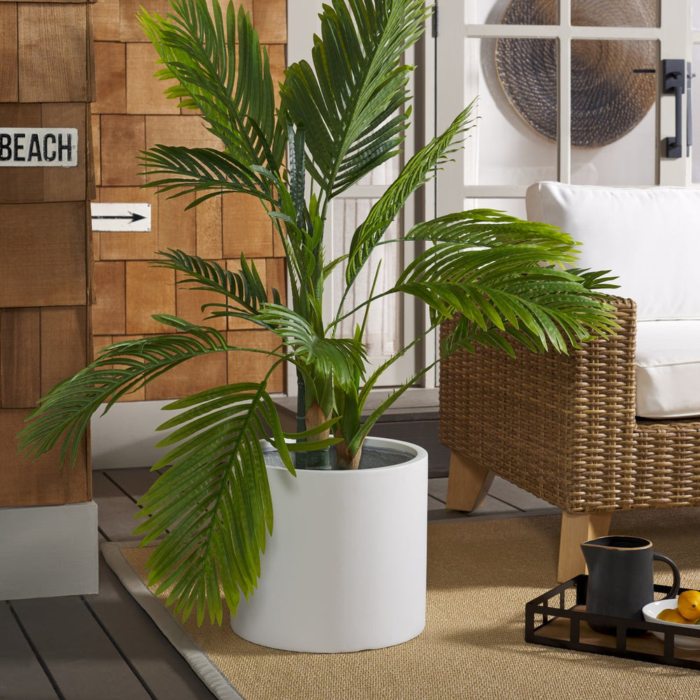 Safavieh Braslen Planter - Elegant Sandy Stone Design To Enhance Your Home Decor And Showcase Floral Beauty Beige Concrete Ficonstone Pat1516b