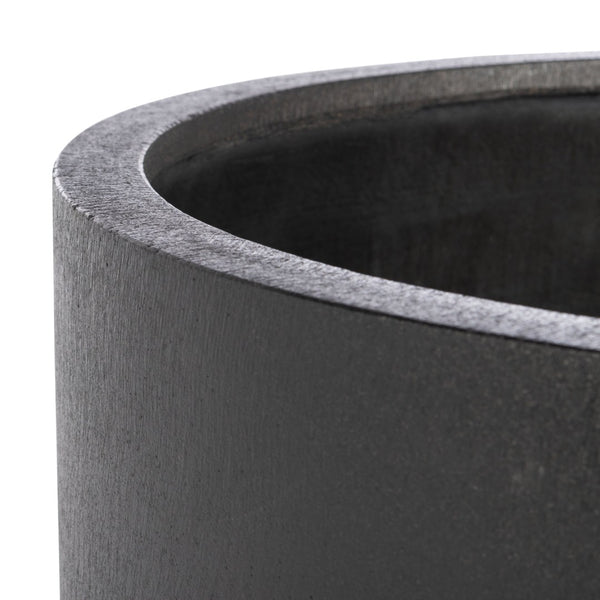 Safavieh ALIA Planter in Black Stone - Modern Minimalist Vessel for Indoor/Outdoor Plant Display and Decor PAT1517A