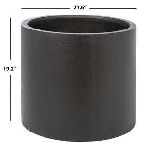 Safavieh ALIA Planter in Black Stone - Modern Minimalist Vessel for Indoor/Outdoor Plant Display and Decor PAT1517A
