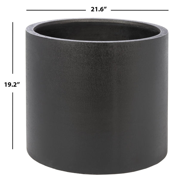 Safavieh ALIA Planter in Black Stone - Modern Minimalist Vessel for Indoor/Outdoor Plant Display and Decor PAT1517A