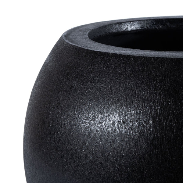 Safavieh KENSLIA PLANTER - Timeless Ceramic Design for Outdoor Spaces, Perfect for Vibrant Blooms and Foliage Black PAT1518A