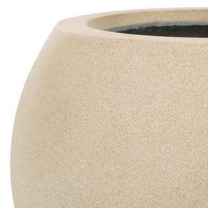 Safavieh Gerand Planter - Sandy Beige Orb Design Inspired By Ancient Ceramic Artistry For Vibrant Blooms Beige Concrete Ficonstone Pat1518b