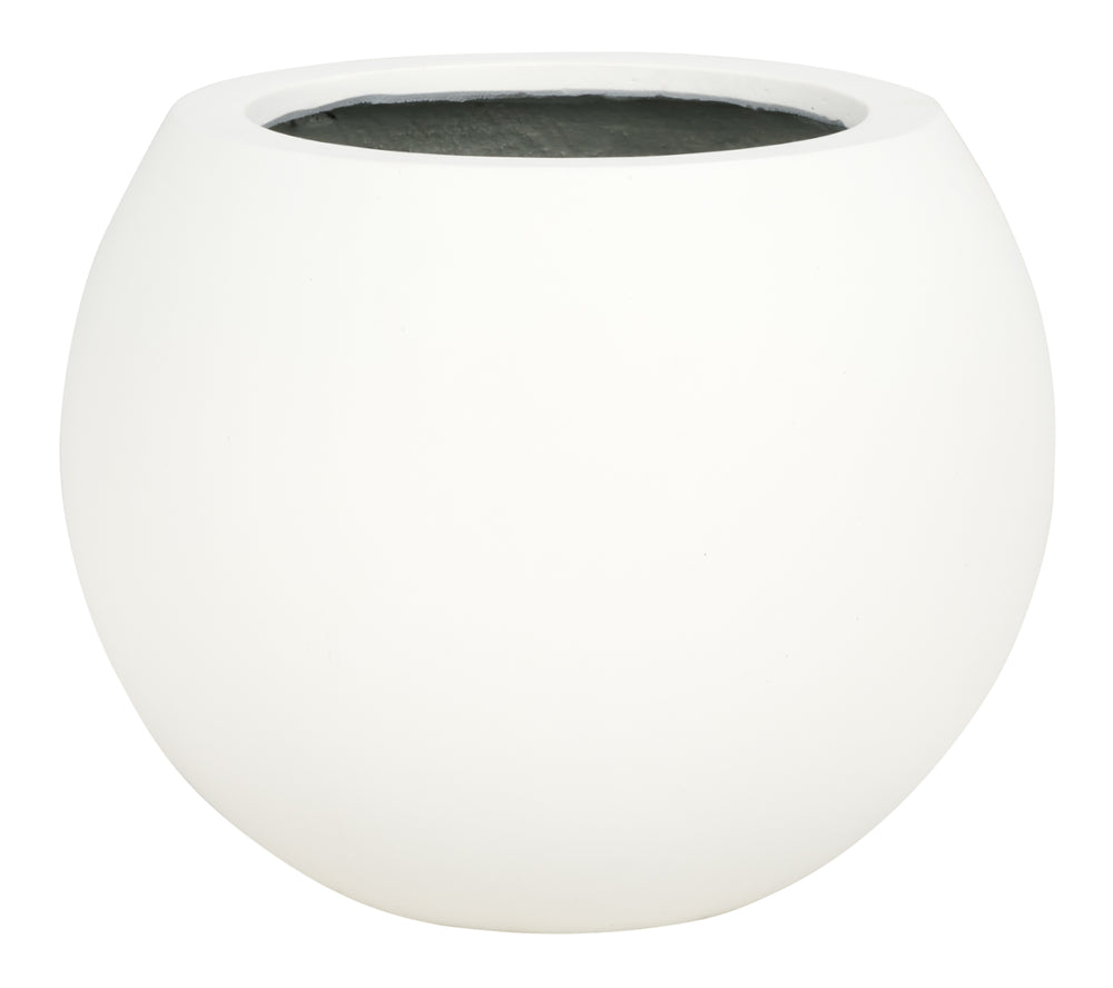Safavieh Gerand Planter - Elegant White Orb Design To Showcase Vibrant Summer Blooms In Your Garden Space White Concrete Ficonstone Pat1518c