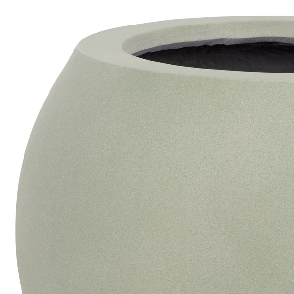 Kenslia Planter Pot — Ceramic-Inspired Orb Planter In Soft Stone Finish, Durable Ficonstone Design