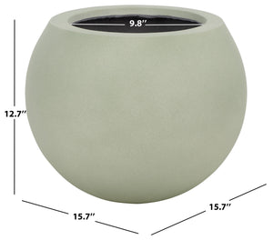 Kenslia Planter Pot — Ceramic-Inspired Orb Planter In Soft Stone Finish, Durable Ficonstone Design