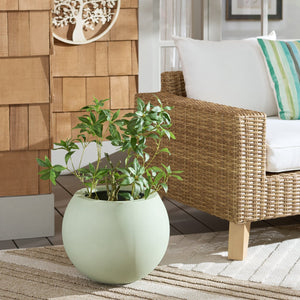 Kenslia Planter Pot — Ceramic-Inspired Orb Planter In Soft Stone Finish, Durable Ficonstone Design