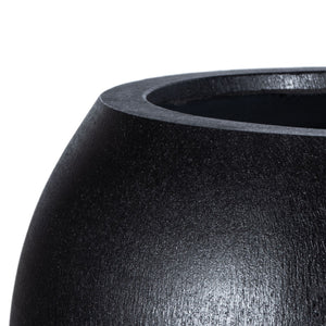 Safavieh KENSLIA Planter - Handcrafted Orb-Shaped Concrete Ficonstone for Vibrant Flowers & Lush Foliage Black PAT1519A