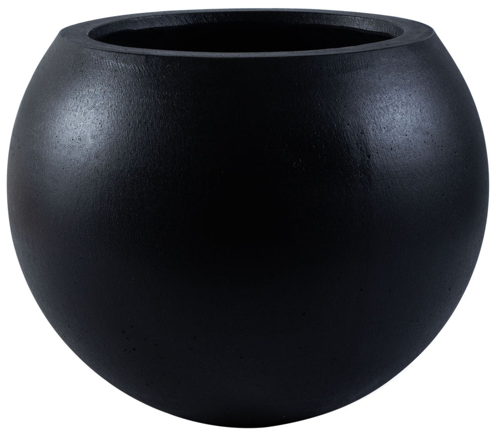 Safavieh KENSLIA Planter - Handcrafted Orb-Shaped Concrete Ficonstone for Vibrant Flowers & Lush Foliage Black PAT1519A