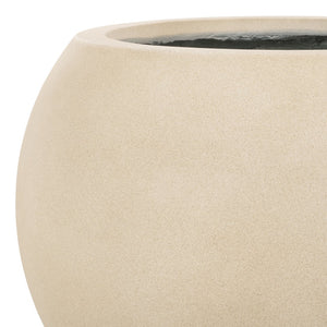 Safavieh Kenslia Planter - Sandy Beige Orb Design, Inspired By Ancient Ceramics For Stunning Summer Blooms Beige Concrete Ficonstone Pat1519b