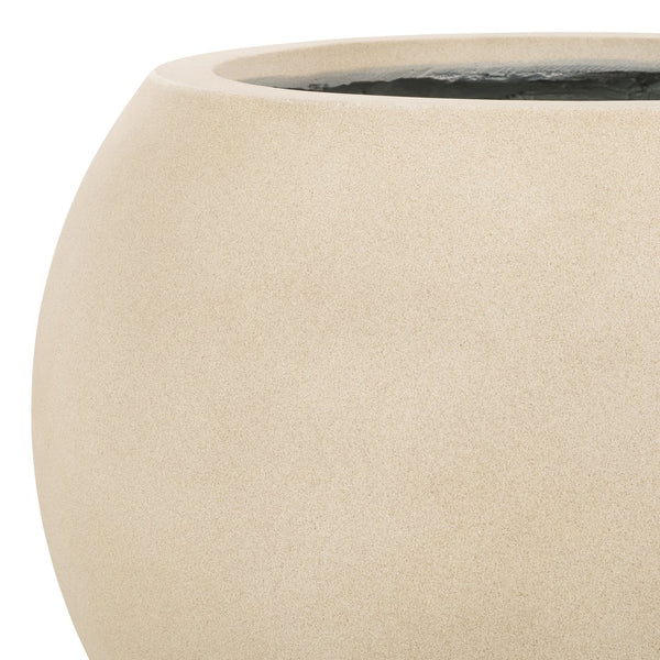 Safavieh Kenslia Planter - Sandy Beige Orb Design, Inspired By Ancient Ceramics For Stunning Summer Blooms Beige Concrete Ficonstone Pat1519b
