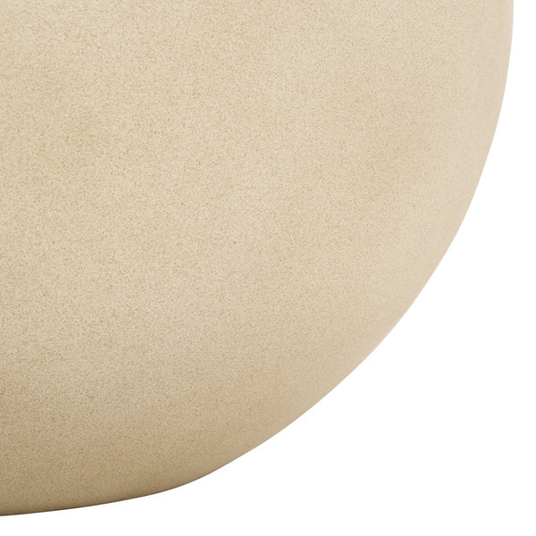 Safavieh Kenslia Planter - Sandy Beige Orb Design, Inspired By Ancient Ceramics For Stunning Summer Blooms Beige Concrete Ficonstone Pat1519b