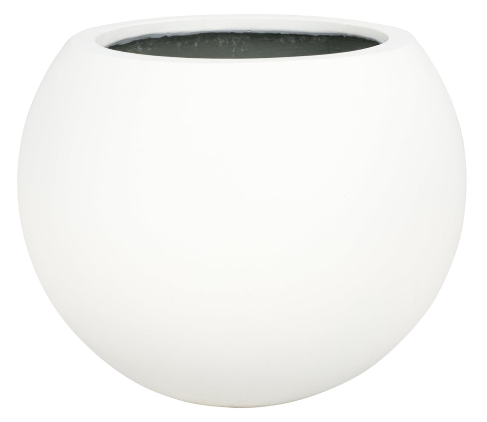 Safavieh Kenslia Planter – Elegant White Ceramic Orb For Stunning Summer Blooms In Your Outdoor Space White Concrete Ficonstone Pat1519c