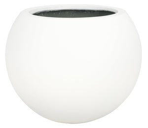 Safavieh Kenslia Planter – Elegant White Ceramic Orb For Stunning Summer Blooms In Your Outdoor Space White Concrete Ficonstone Pat1519c