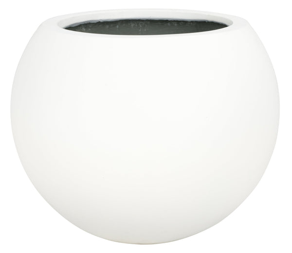 Safavieh Kenslia Planter – Elegant White Ceramic Orb For Stunning Summer Blooms In Your Outdoor Space White Concrete Ficonstone Pat1519c