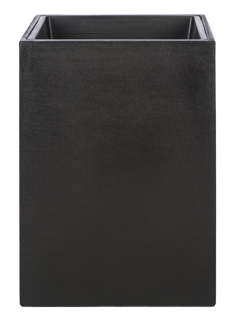 Safavieh KENDRI Modern Black Stone Planter - Cubist Design for Outdoor Patios & Stylish Landscapes, 24" High PAT1521A