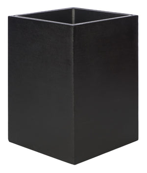 Safavieh KENDRI Modern Black Stone Planter - Cubist Design for Outdoor Patios & Stylish Landscapes, 24" High PAT1521A