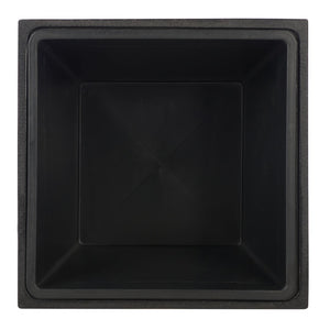 Safavieh KENDRI Modern Black Stone Planter - Cubist Design for Outdoor Patios & Stylish Landscapes, 24" High PAT1521A
