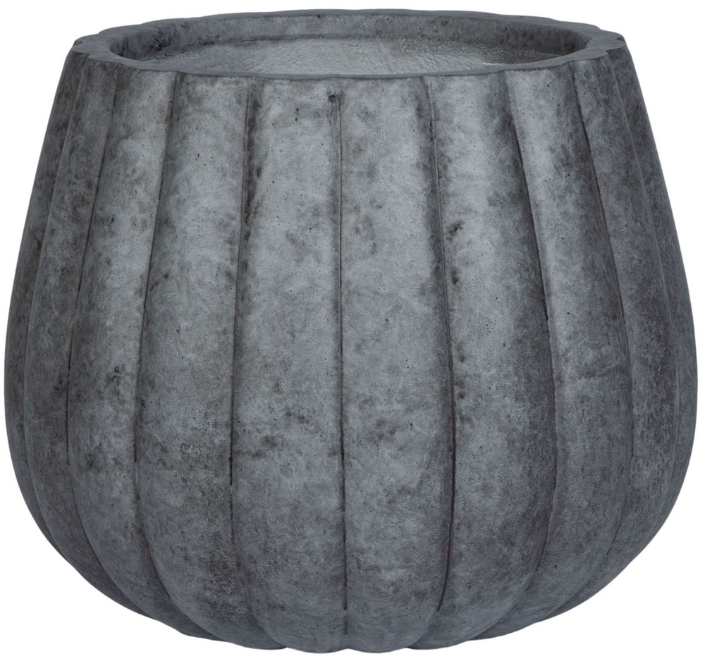 Safavieh KASTON Dark Grey Planter - Modern Textured Design for Outdoor Spaces, Perfect for Medium Plants PAT1522A