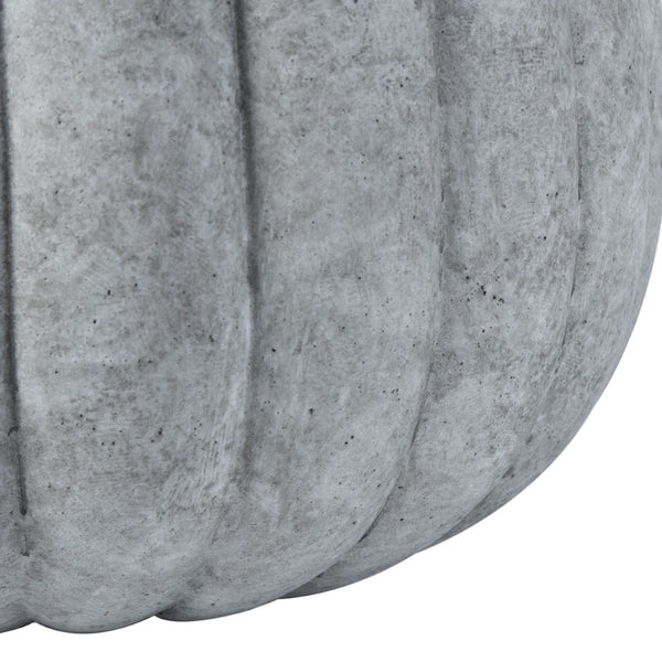 Safavieh KASTON Planter - Modern Light Grey Concrete with Textured Ripple Design for Outdoor Spaces PAT1522B