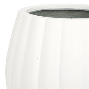 Safavieh KASTON Planter - Stylish White Concrete Planter with Textured Design for Outdoor Spaces & Plants PAT1522C