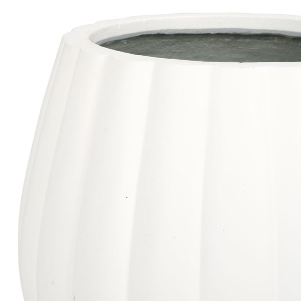 Safavieh KASTON Planter - Stylish White Concrete Planter with Textured Design for Outdoor Spaces & Plants PAT1522C
