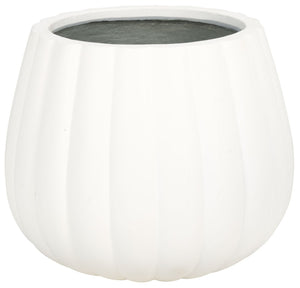 Safavieh KASTON Planter - Stylish White Concrete Planter with Textured Design for Outdoor Spaces & Plants PAT1522C
