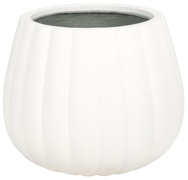 Safavieh KASTON Planter - Stylish White Concrete Planter with Textured Design for Outdoor Spaces & Plants PAT1522C