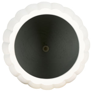 Safavieh KASTON Planter - Stylish White Concrete Planter with Textured Design for Outdoor Spaces & Plants PAT1522C