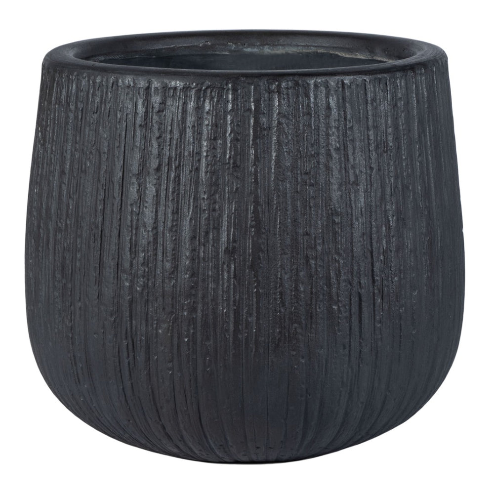 Safavieh FRANCIA Planter - Durable Concrete Vessel with Bark-Like Texture for Timeless Outdoor Elegance Black PAT1523A