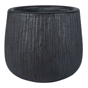 Safavieh FRANCIA Planter - Durable Concrete Vessel with Bark-Like Texture for Timeless Outdoor Elegance Black PAT1523A