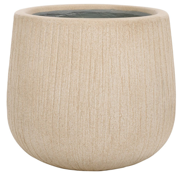 Safavieh Francia Planter - Timeless Antique Finish With Bark Texture For Stunning Outdoor Decor & Style Beige Concrete Ficonstone Pat1523b