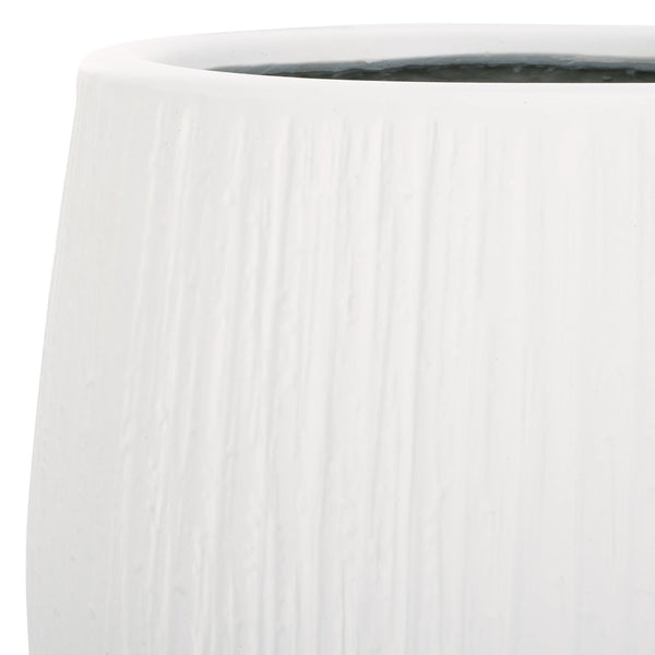 Safavieh Francia Planter - Timeless Antique Finish With Bark Texture For Stunning Outdoor Decor & Style White Concrete Ficonstone Pat1523c