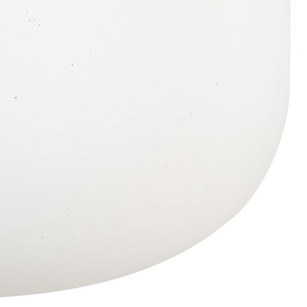 Safavieh Rancer Planter - Elegant White Hanging Decor With Natural Jute Rope For Stunning Outdoor Spaces White Concrete Ficonstone Pat1527c