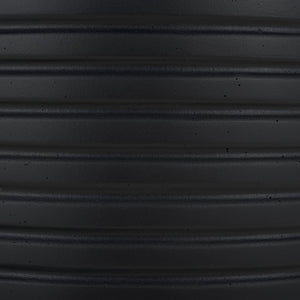 Safavieh Nardo Large Planter Set Of Two - Durable Ficonstone Pots With Sleek Modern Design For Indoor & Outdoor Black Cement Pat1530a-set2