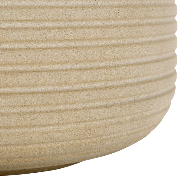 Safavieh Nardo Large Planter Set Of Two - Durable Ficonstone Pots With Sleek Modern Design For Indoor & Outdoor Beige Cement Pat1530b-set2
