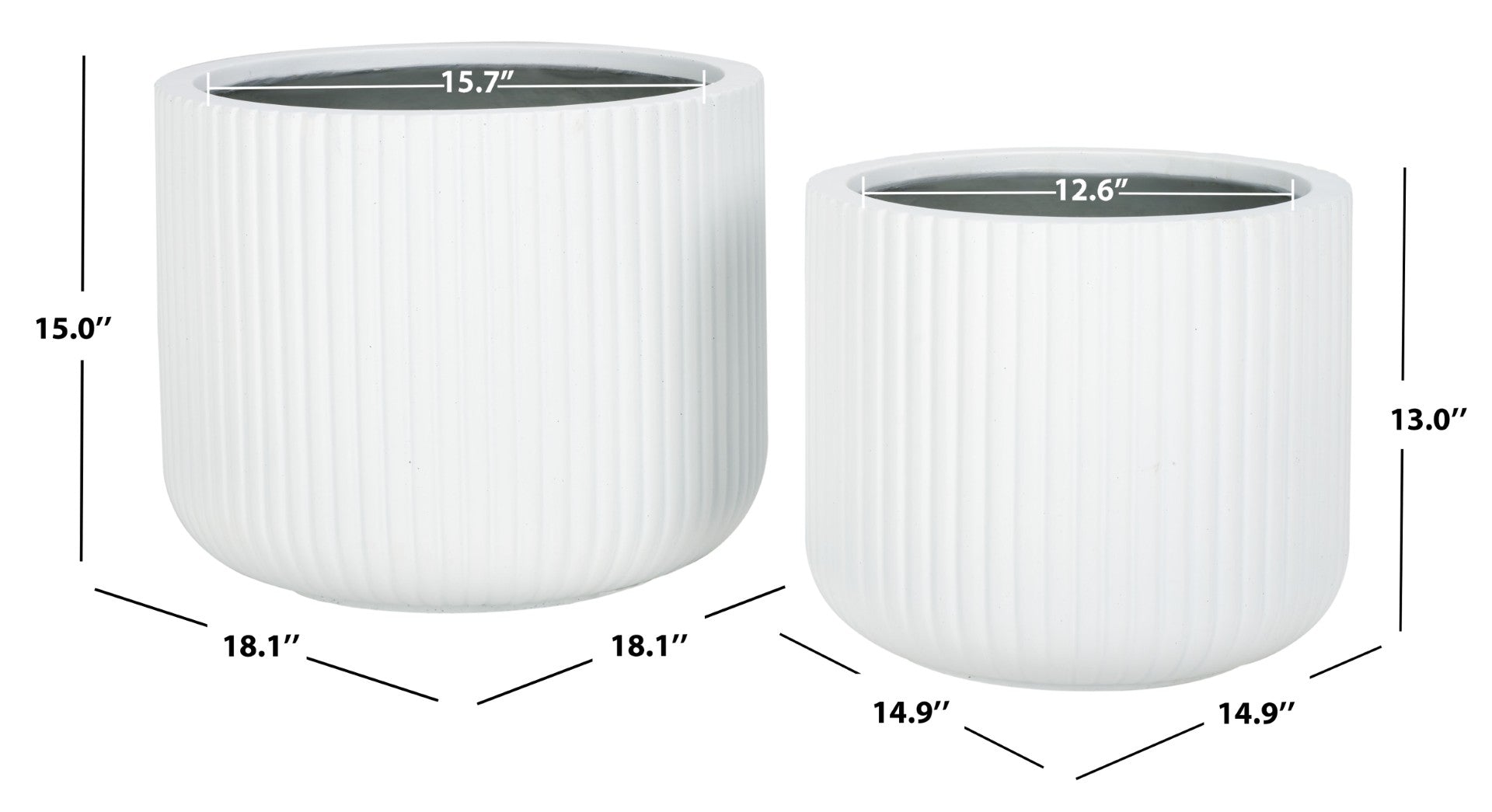 Lucca Planter Pot (Set of 2) - Thumbnail 4