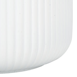 Safavieh Lucca Large Planter Set Of 2 – Elegant Vertical Stripe Design For Indoor And Outdoor Elegance White Cement Pat1532c-set2