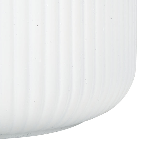 Safavieh Lucca Large Planter Set Of 2 – Elegant Vertical Stripe Design For Indoor And Outdoor Elegance White Cement Pat1532c-set2