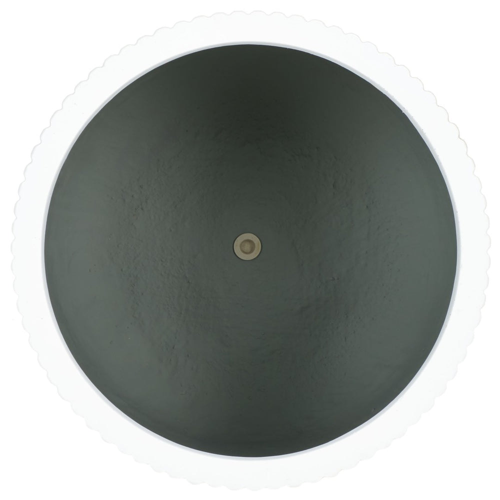 Safavieh LUCCA Planter Pot Set of 2 - Stylish Indoor/Outdoor Planters with Vertical Stripes for Any Décor White PAT1532C-SET2