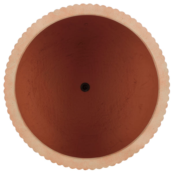 Safavieh Lucca Large Planter Set Of 2 – Elegant Vertical Stripe Design For Indoor And Outdoor Elegance Terracotta Cement Pat1532d-set2