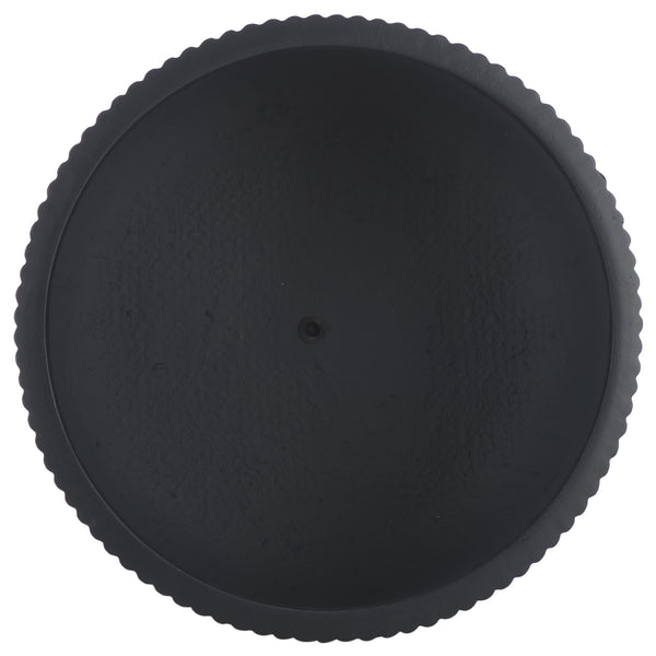 Safavieh Lucca Large Planter Pot - Elegant Ficonstone Design With Luxurious Black Finish & Vertical Stripes Black Ficonstone ,Cement Pat1533a