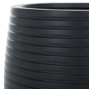 Safavieh JASPER Planter Pot Set - Modern Ficonstone Design for Indoor & Outdoor Greenery - Durable & Stylish Black PAT1535A-SET2